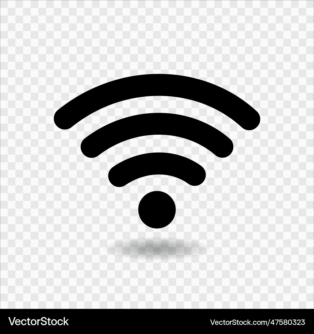 Wifi iconwireless internet isolate on transparent Wifi iconwireless internet isolate on transparent Vector Image