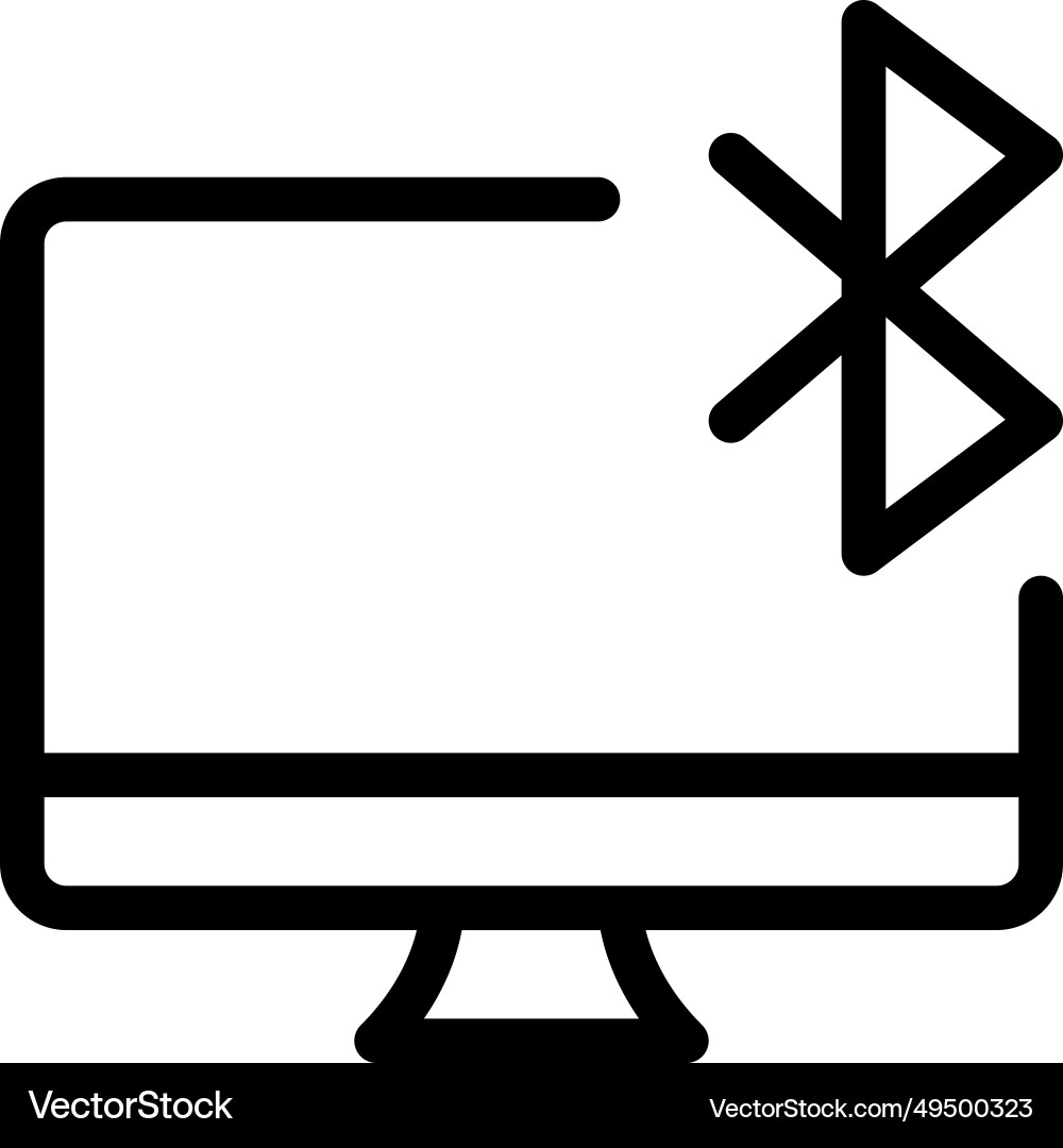 Wireless connections through bluetooth on desktop Vector Image