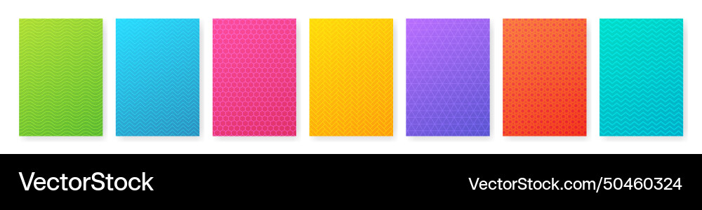 Abstract background cover set with pattern blank vector image
