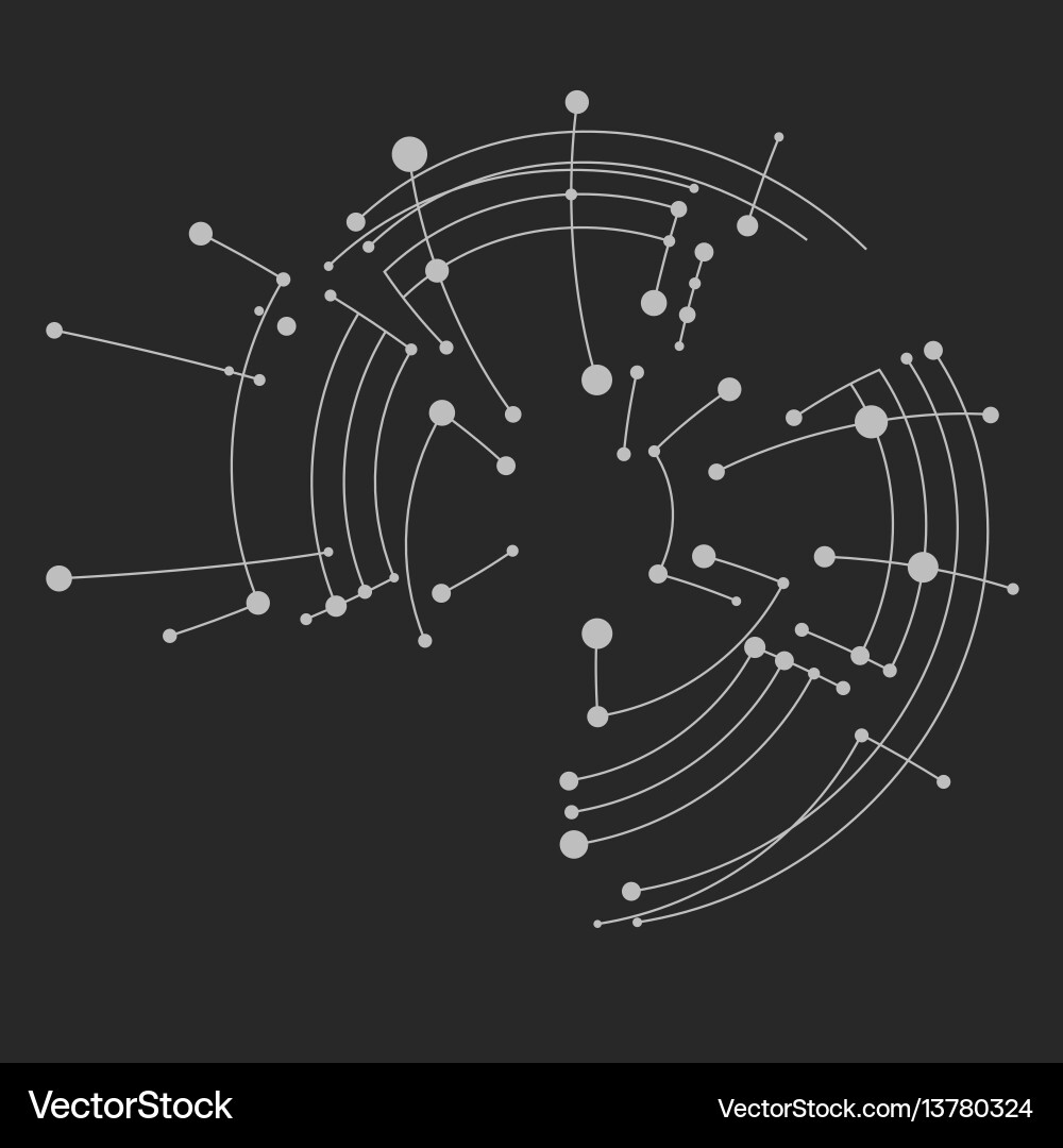 Abstract Line Network vector image