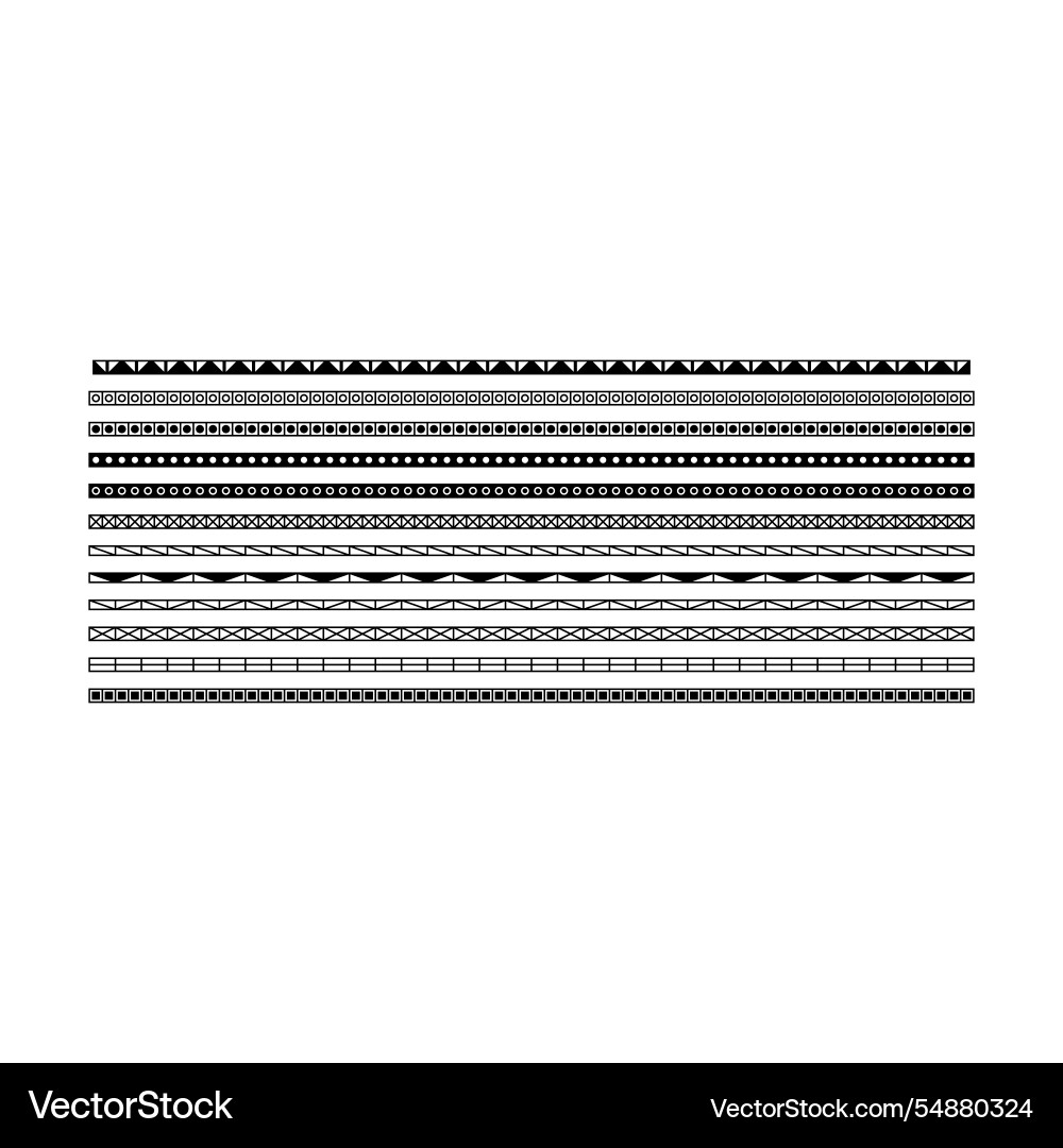 Border icon divider shape horizontal line Border icon divider shape horizontal line Vector Image