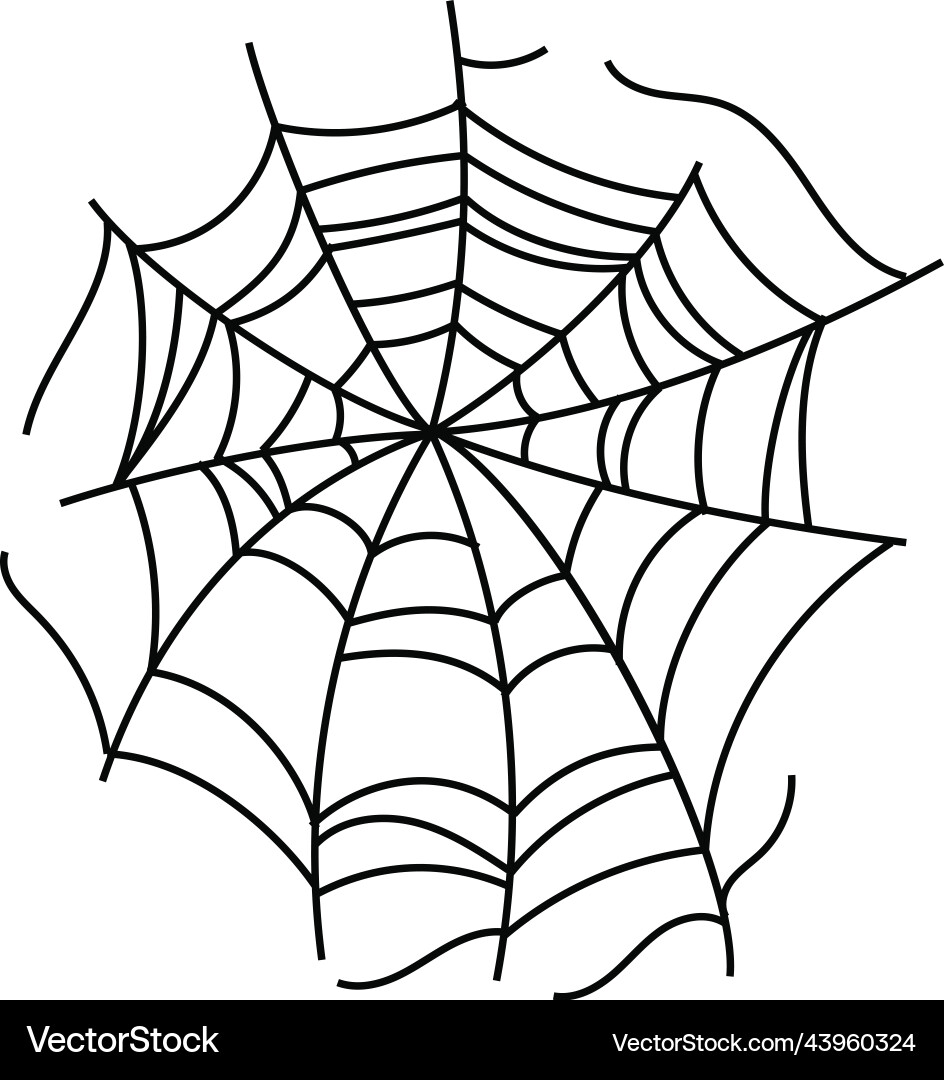 Cobweb halloween decorative isolated object Cobweb halloween decorative isolated object vector image