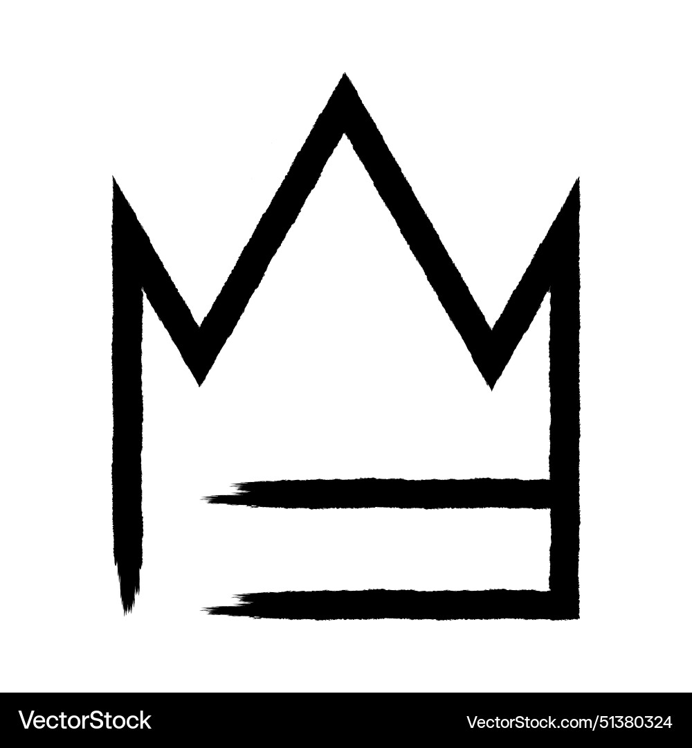 Crown icon element with textured grounge Crown icon element with textured grounge vector image
