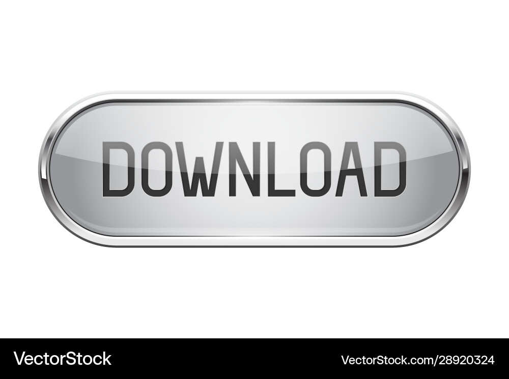 Download glass button with metal frame Royalty Free Vector