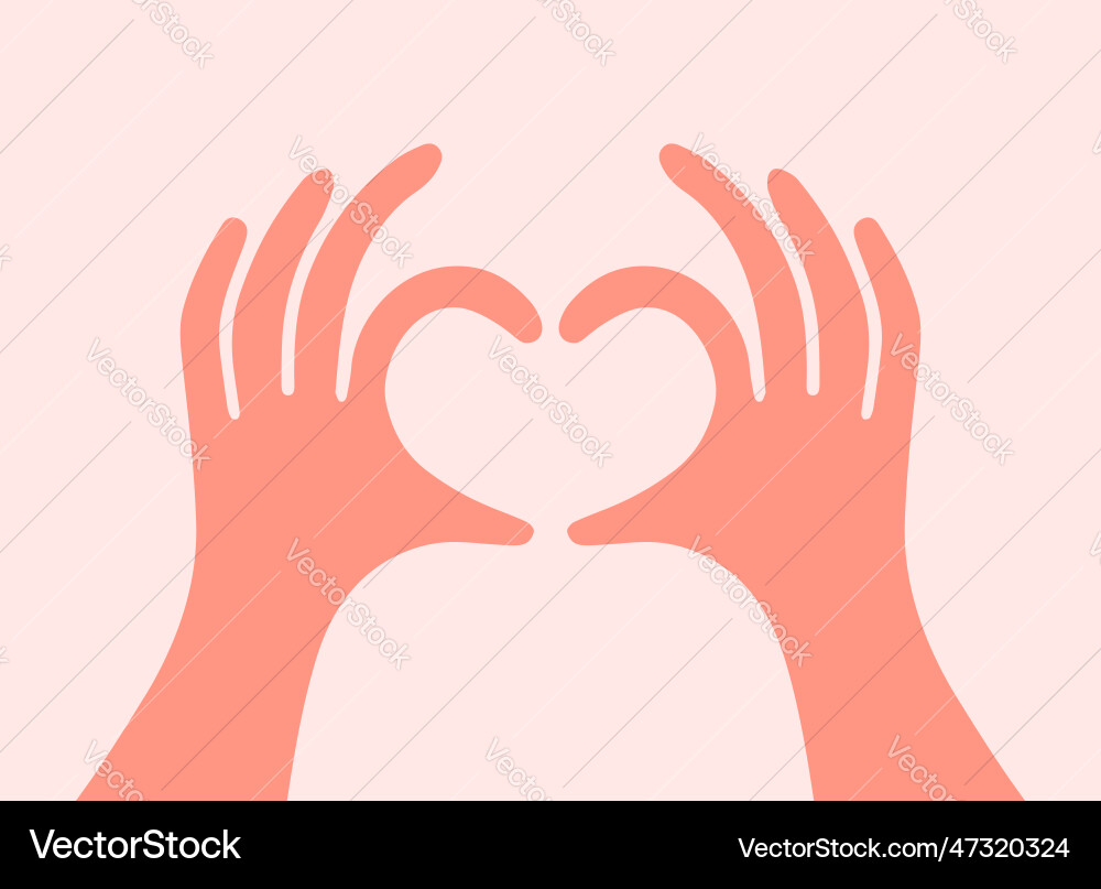 Hands making or formatting a heart symbol icon i Hands making or formatting a heart symbol icon i vector image