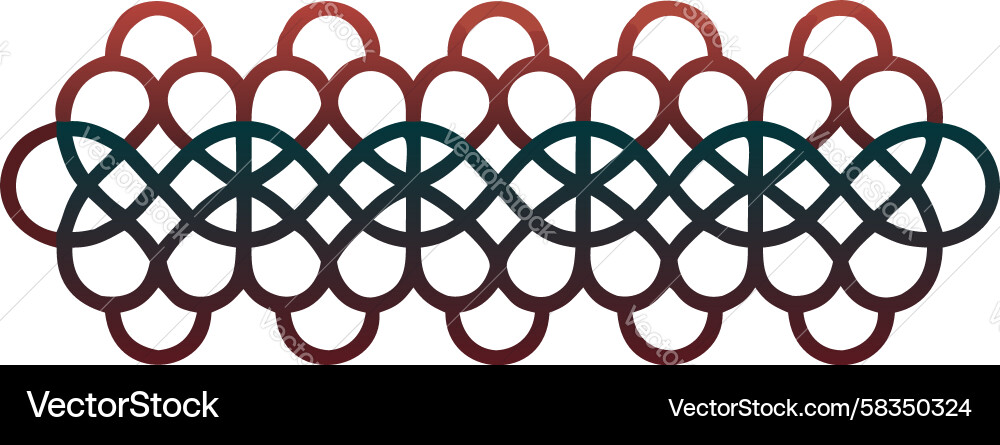 Intricate Curved Shape Pattern Vector Image