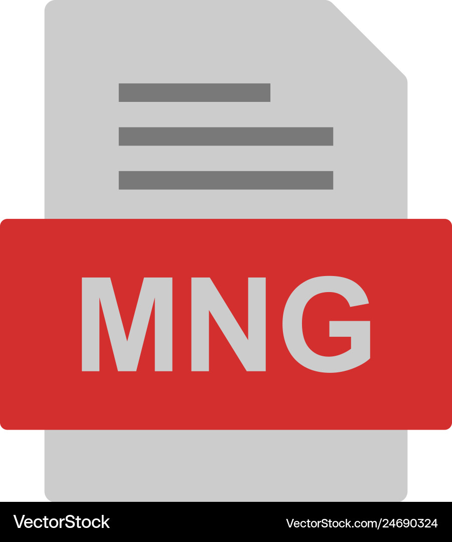 Mng file document icon vector image