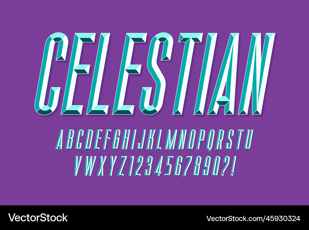 Original characters design chisel alphabet style Original characters design chisel alphabet style vector image