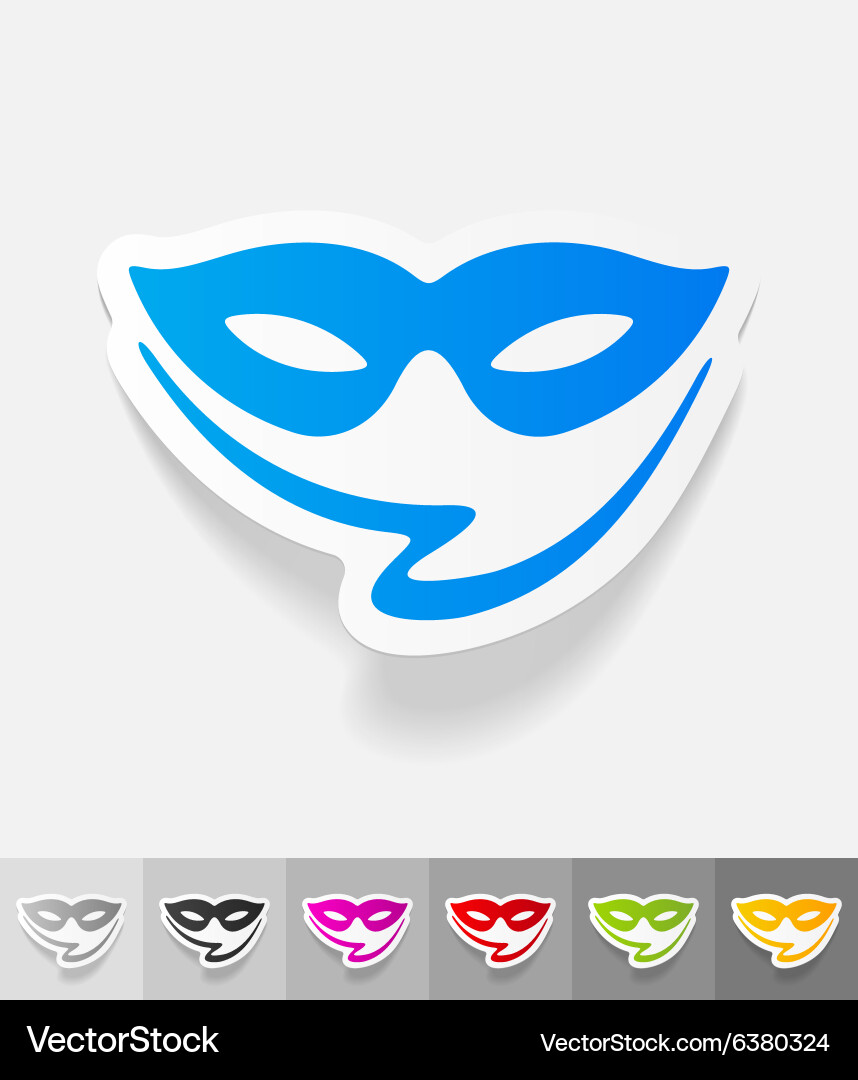 Realistic design element mask Vector Image