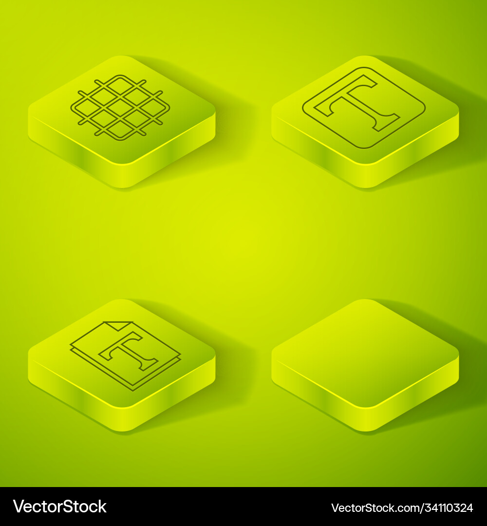 Set isometric text file document red eye Set isometric text file document red eye vector image