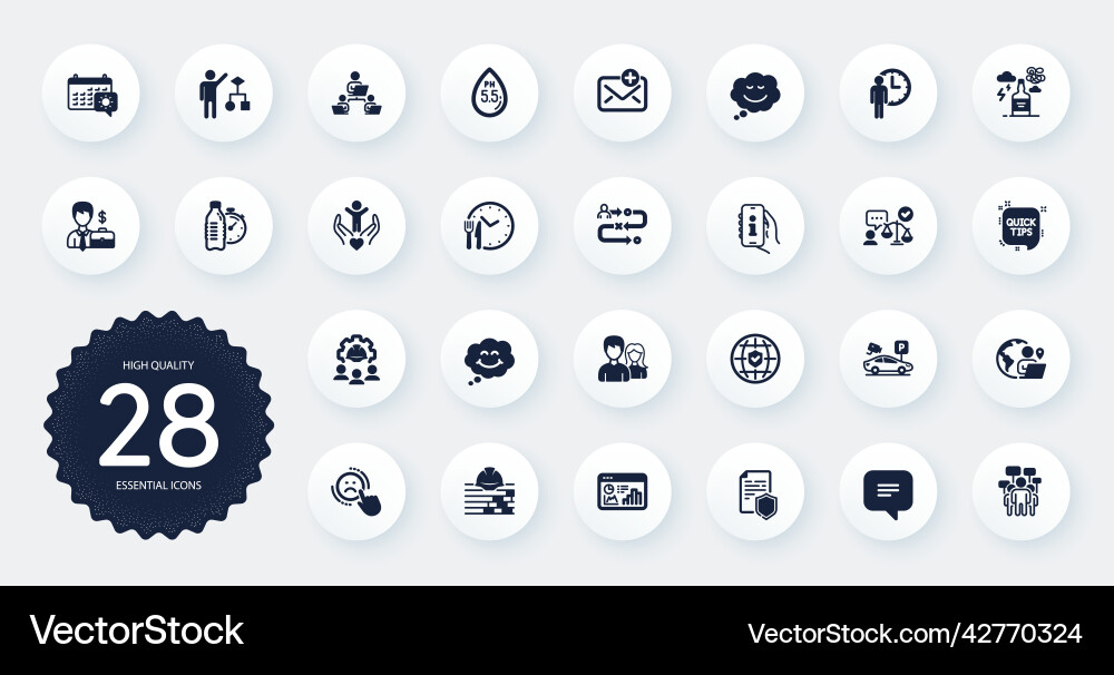 Set of business icons such as build algorithm Set of business icons such as build algorithm vector image