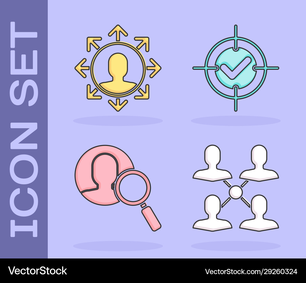 Set project team base Set project team base vector image