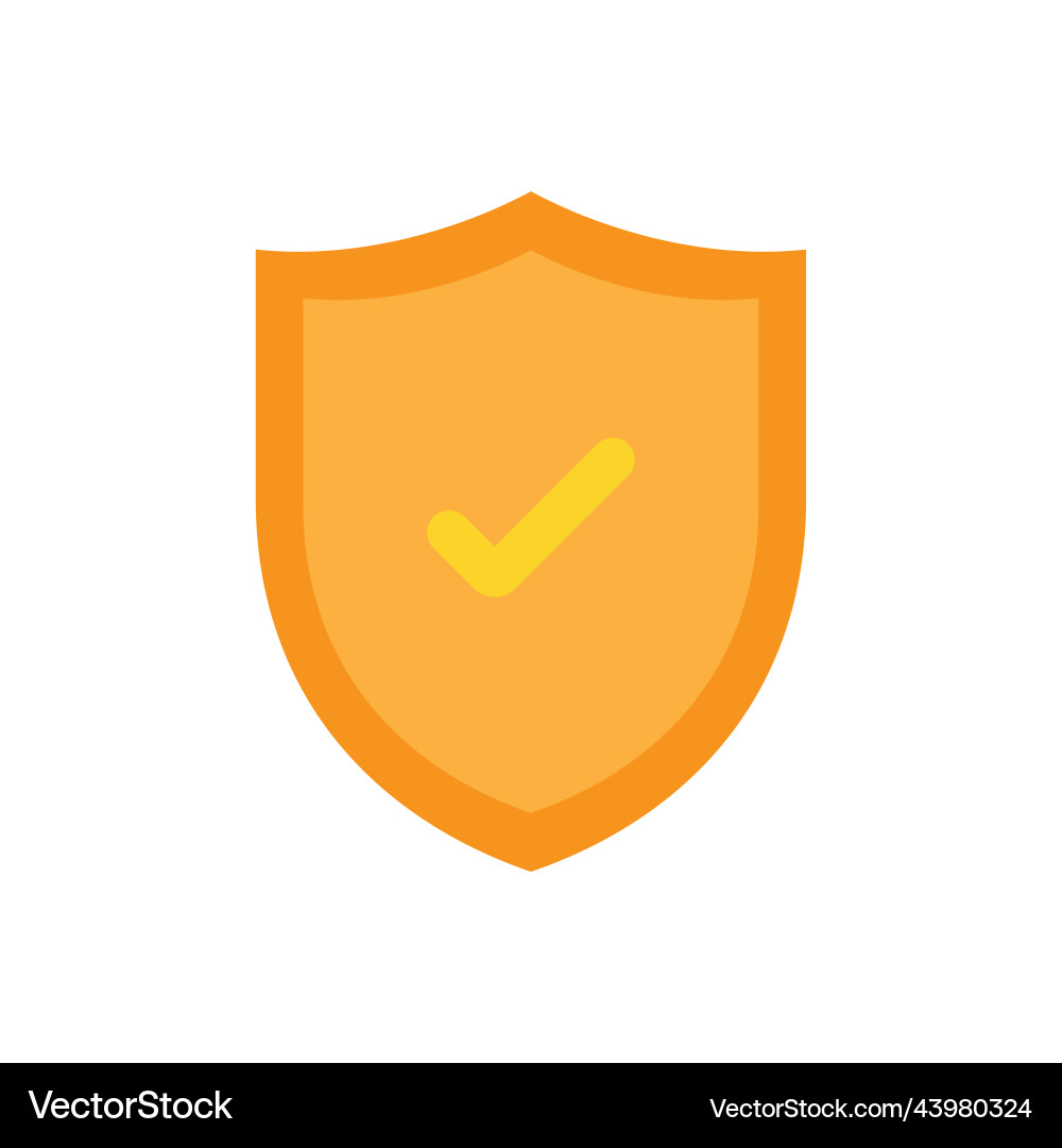 Shield with check mark or approve icon Shield with check mark or approve icon vector image