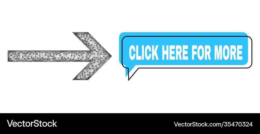 Shifted click here for more chat balloon and net Shifted click here for more chat balloon and net vector image