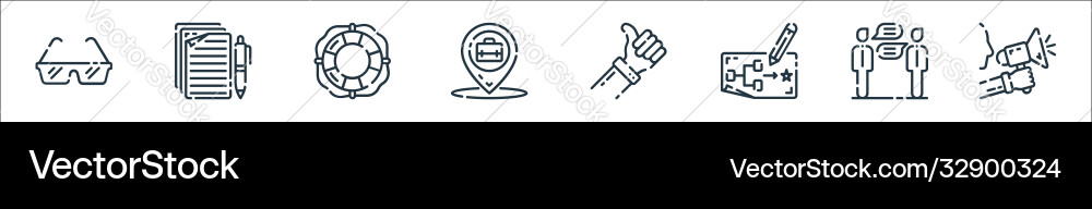 Startup line icons linear set quality Startup line icons linear set quality vector image