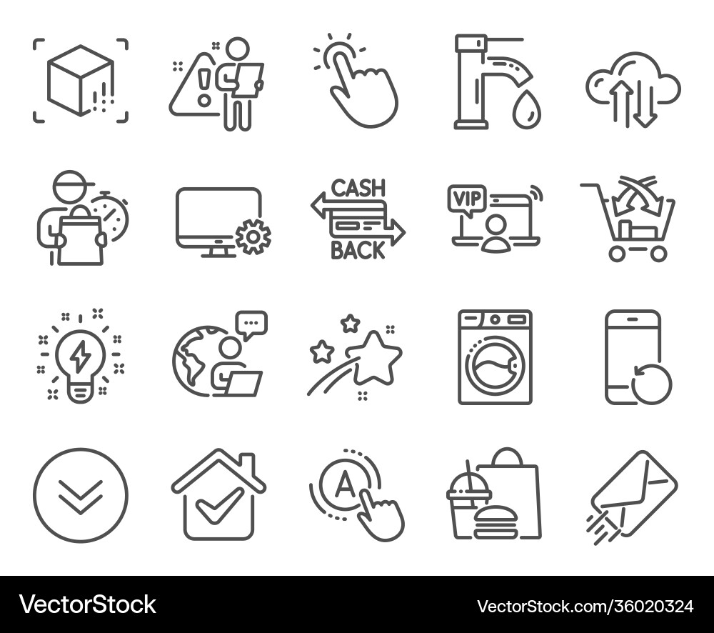 Technology icons set included icon as ab testing vector image