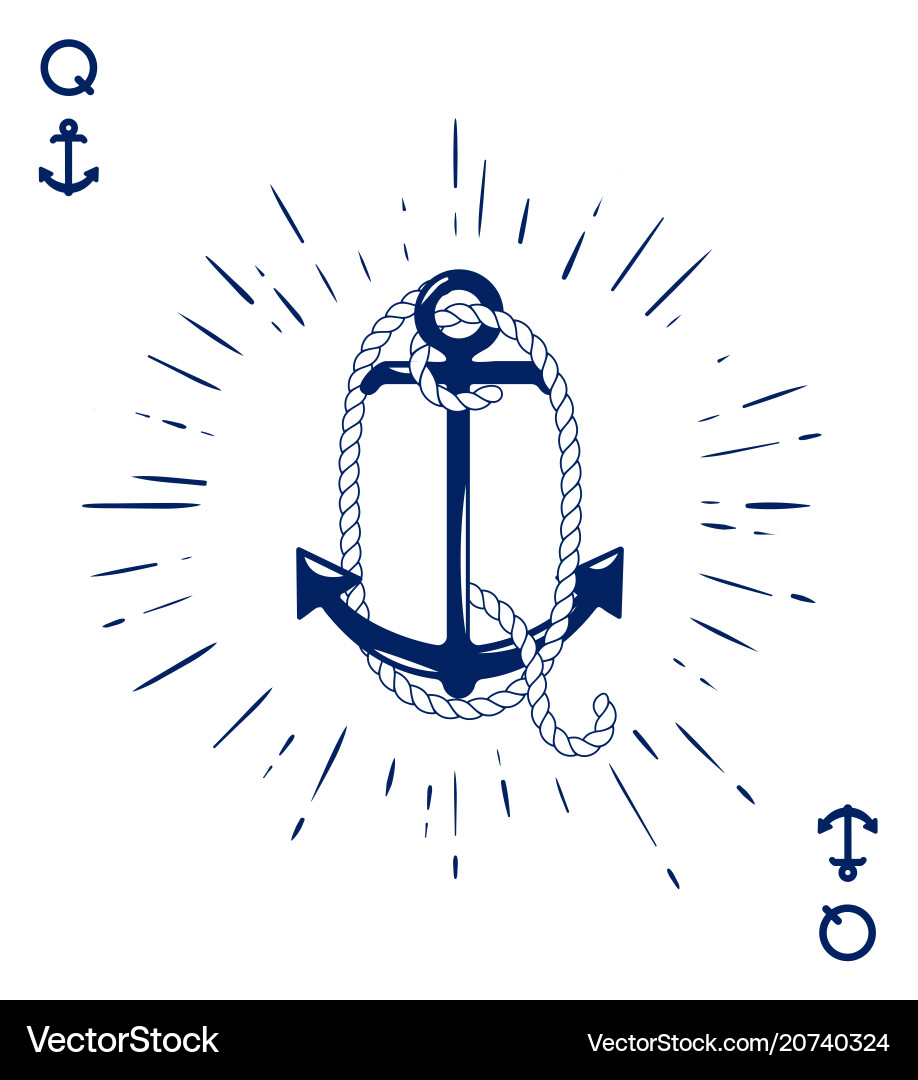 Vintage label with an anchor and letter made Vintage label with an anchor and letter made vector image