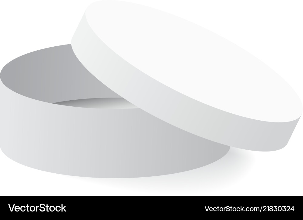 White box with shadow on background Vector Image