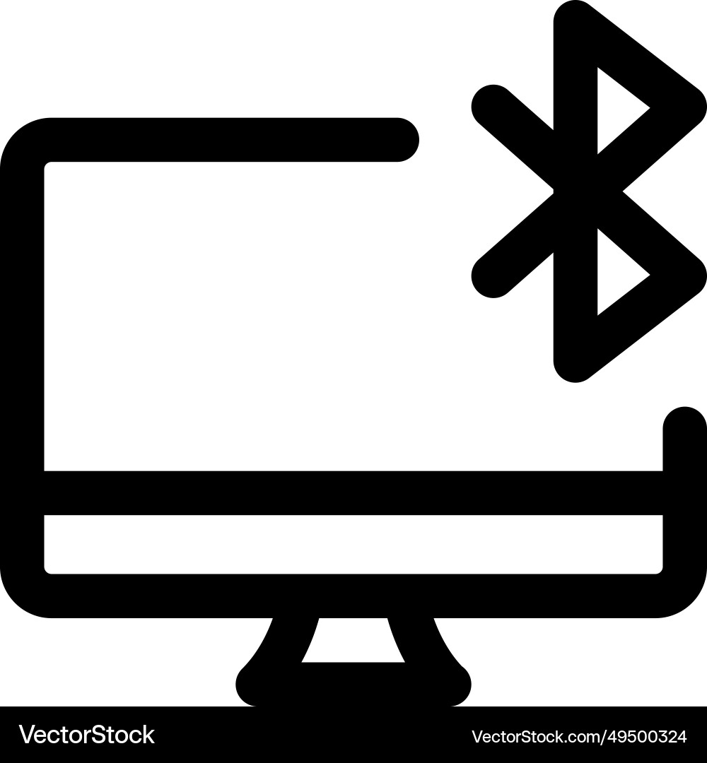 Wireless connections through bluetooth on desktop Vector Image