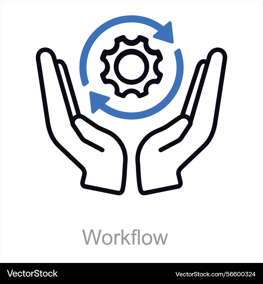 Workflow icon concept vector image