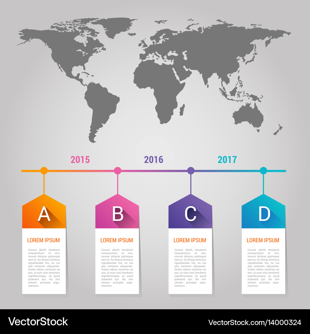 World Map Pointer Marks Set vector image