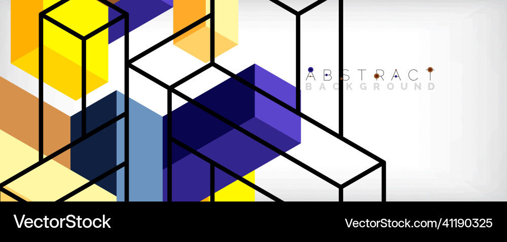 Abstract background 3d cubes cubic elements Abstract background 3d cubes cubic elements vector image