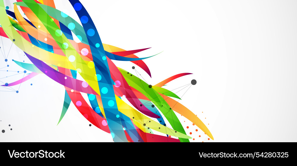 Abstract colored background on a gray gradient vector image
