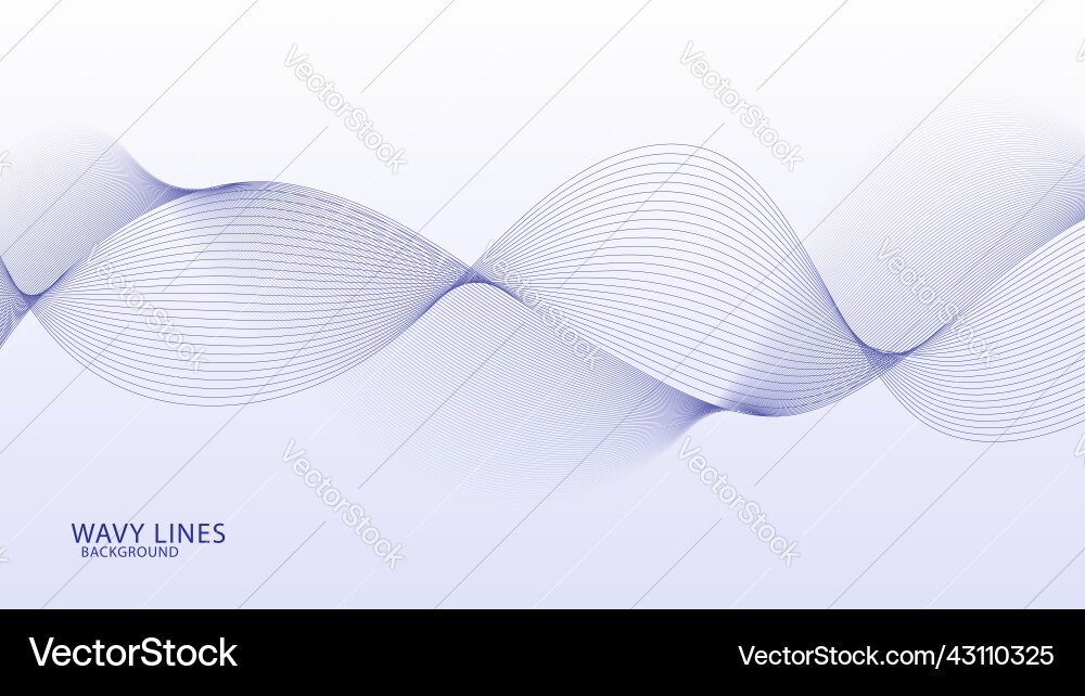 Abstract motion wave gradient line background vector image
