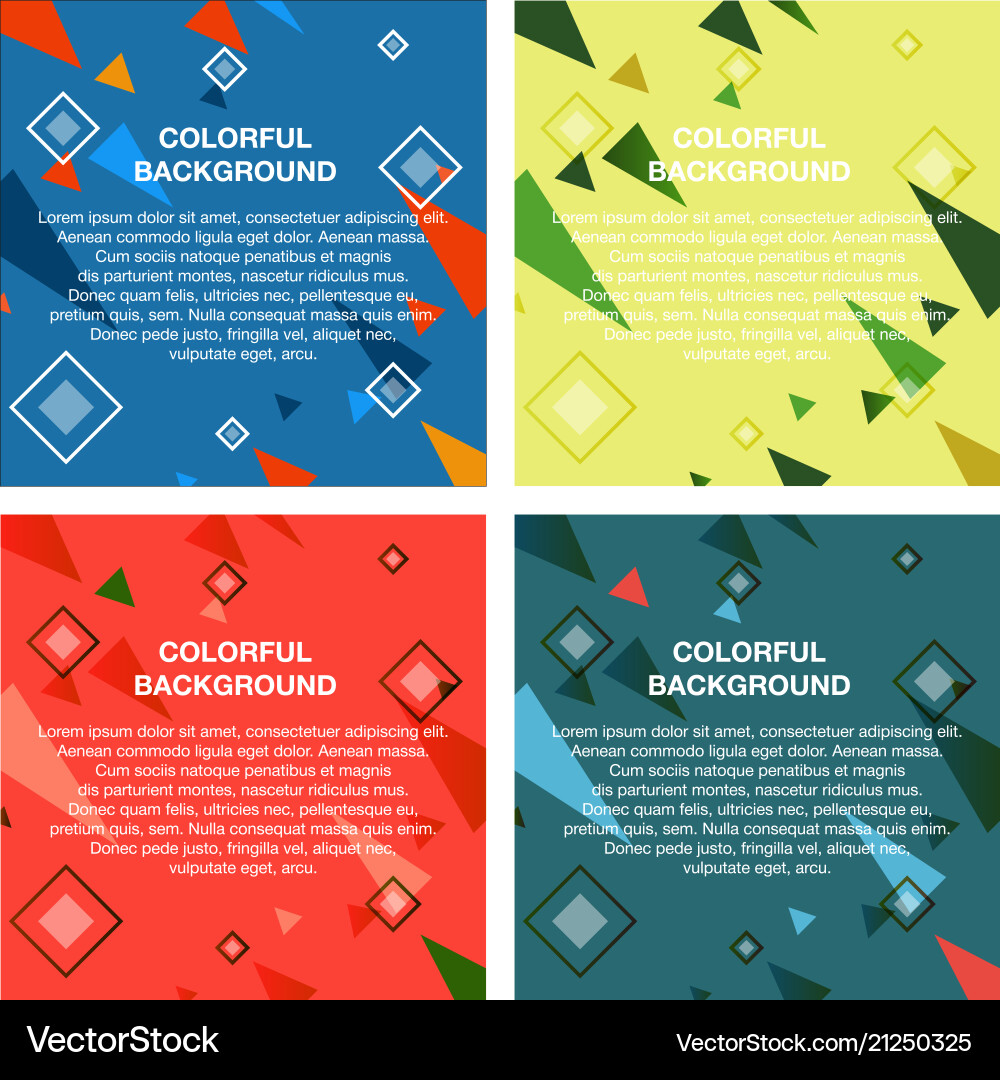 Abstract Retro Background Set vector image