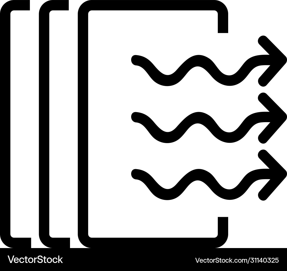 Air Conditioning Panel Icon Vector Image