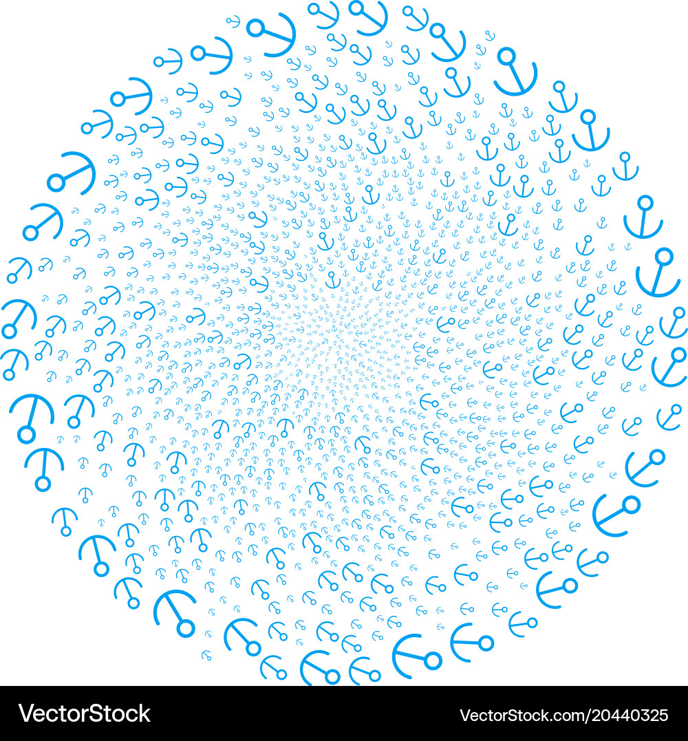 Anchor curl circle Vector Image