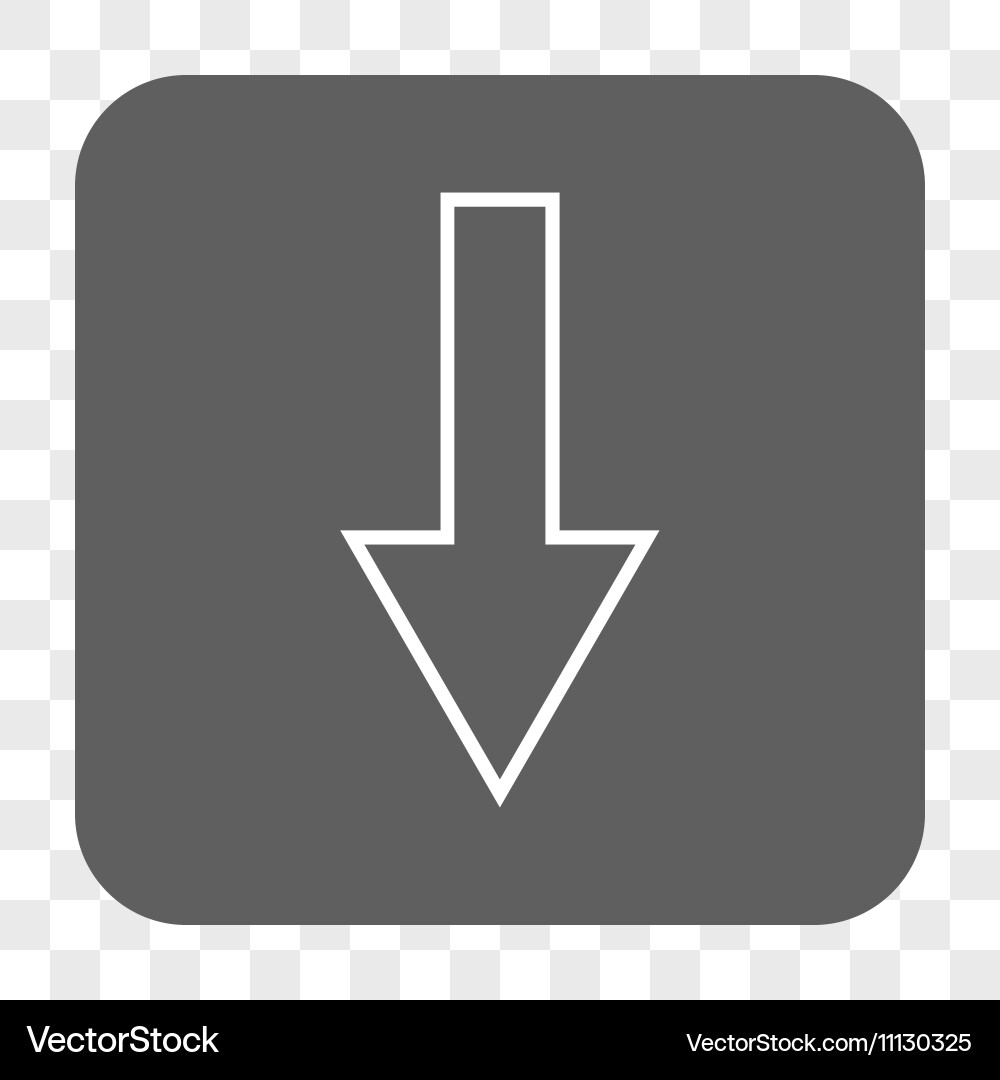 Arrow down rounded square button vector image