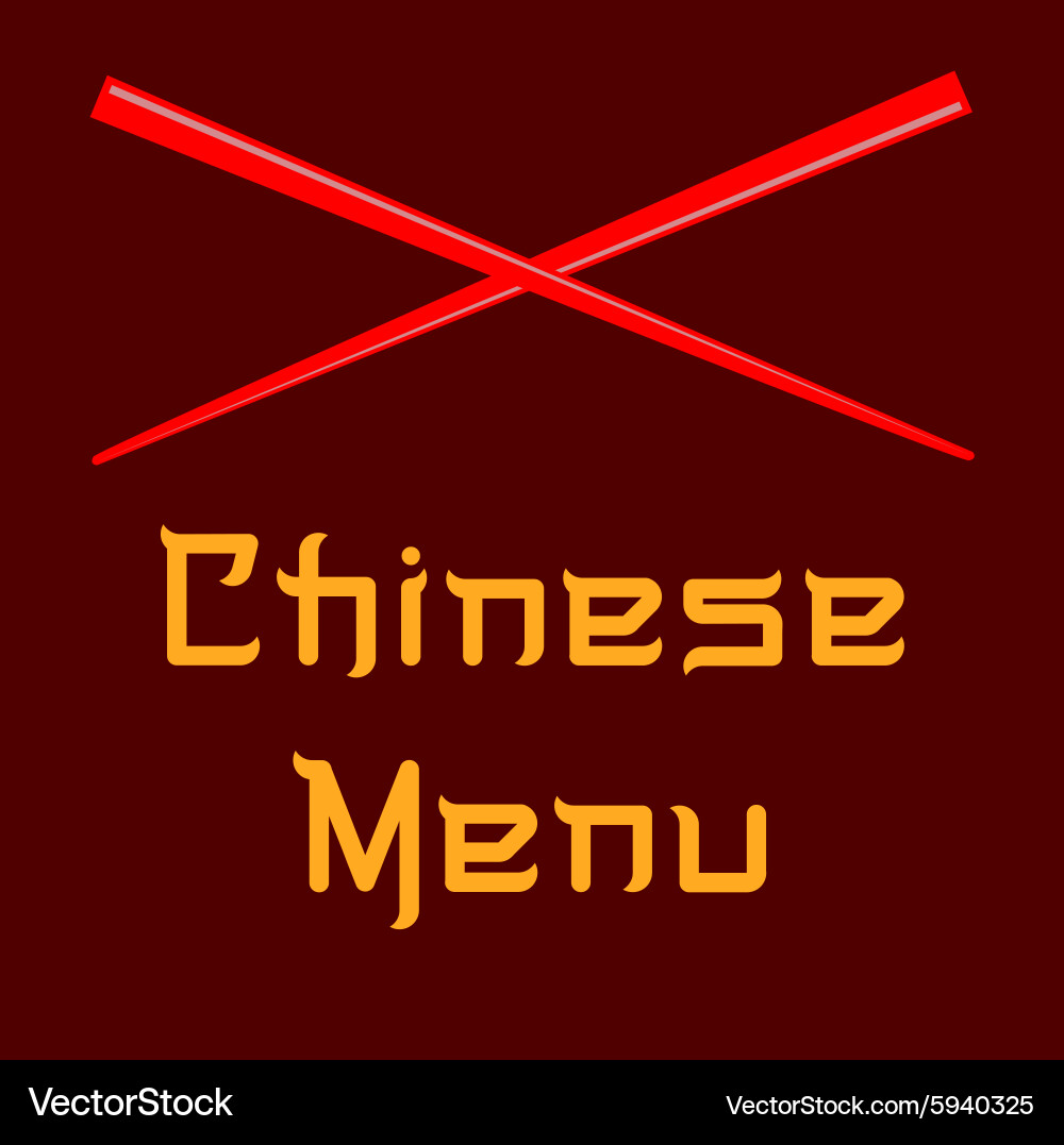 Colored chinese menu design with text Vector Image