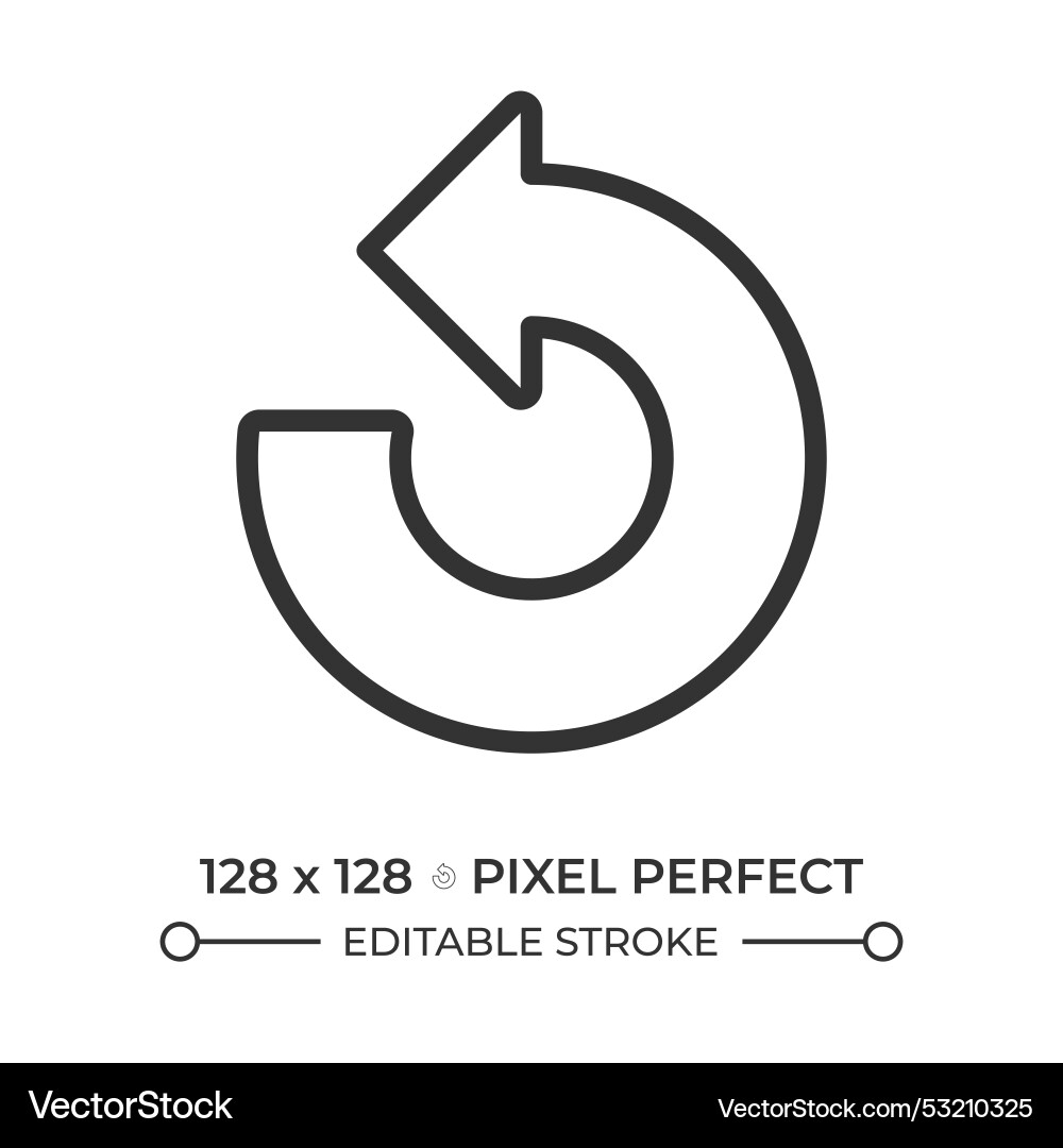 Counter clockwise arrow linear icon Counter clockwise arrow linear icon vector image