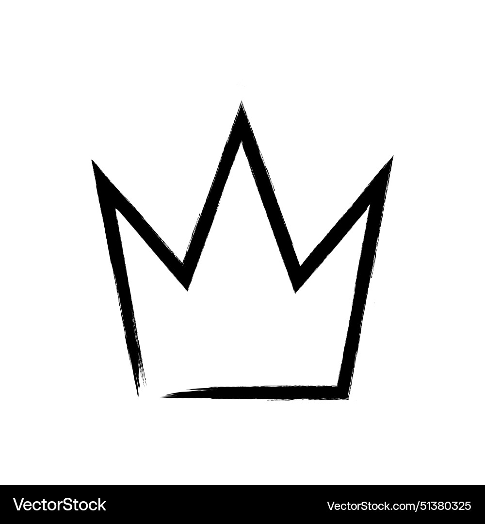 Crown icon element with textured grounge Crown icon element with textured grounge vector image