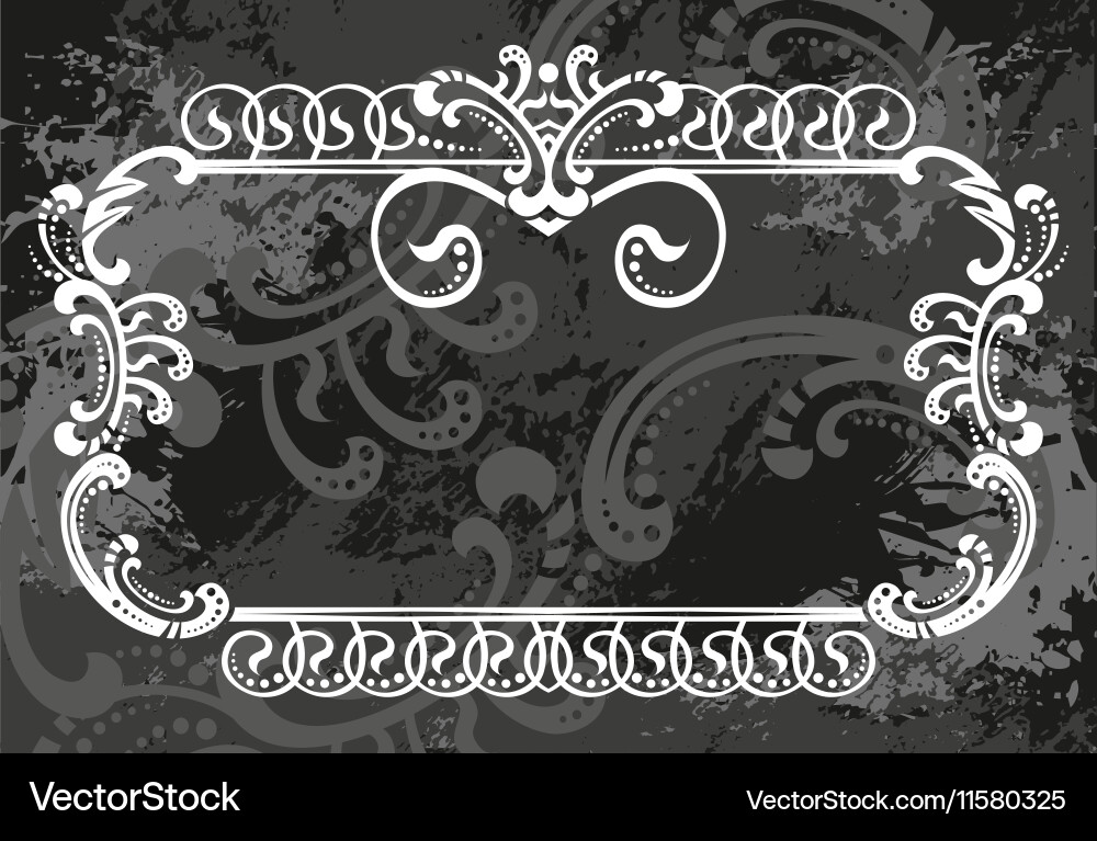 Decorative frame with pattern vector image