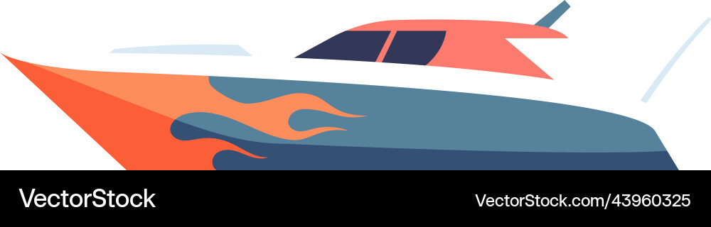 Fast ship icon speed cruise modern boat Vector Image