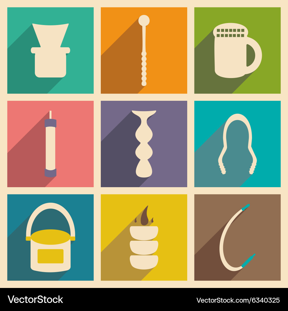 Flat with shadow concept and mobile application vector image