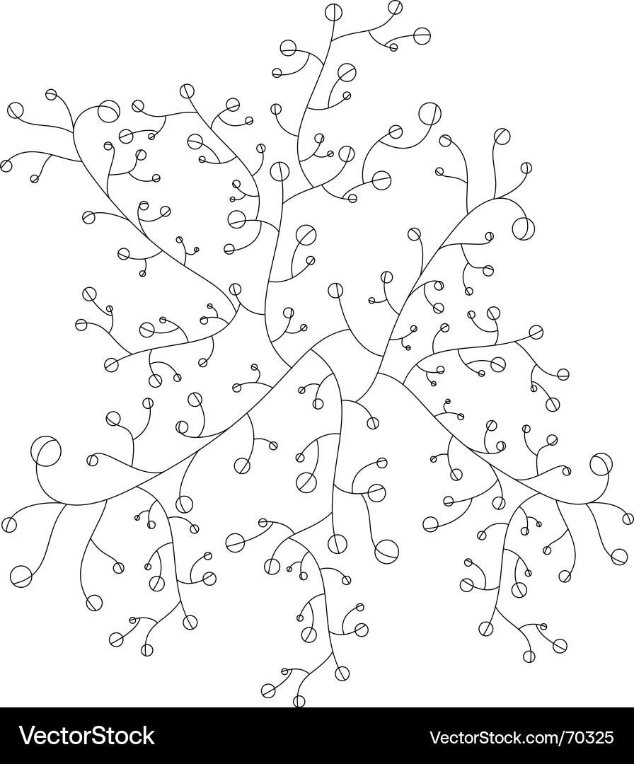 Intricate Branch System Vector Image