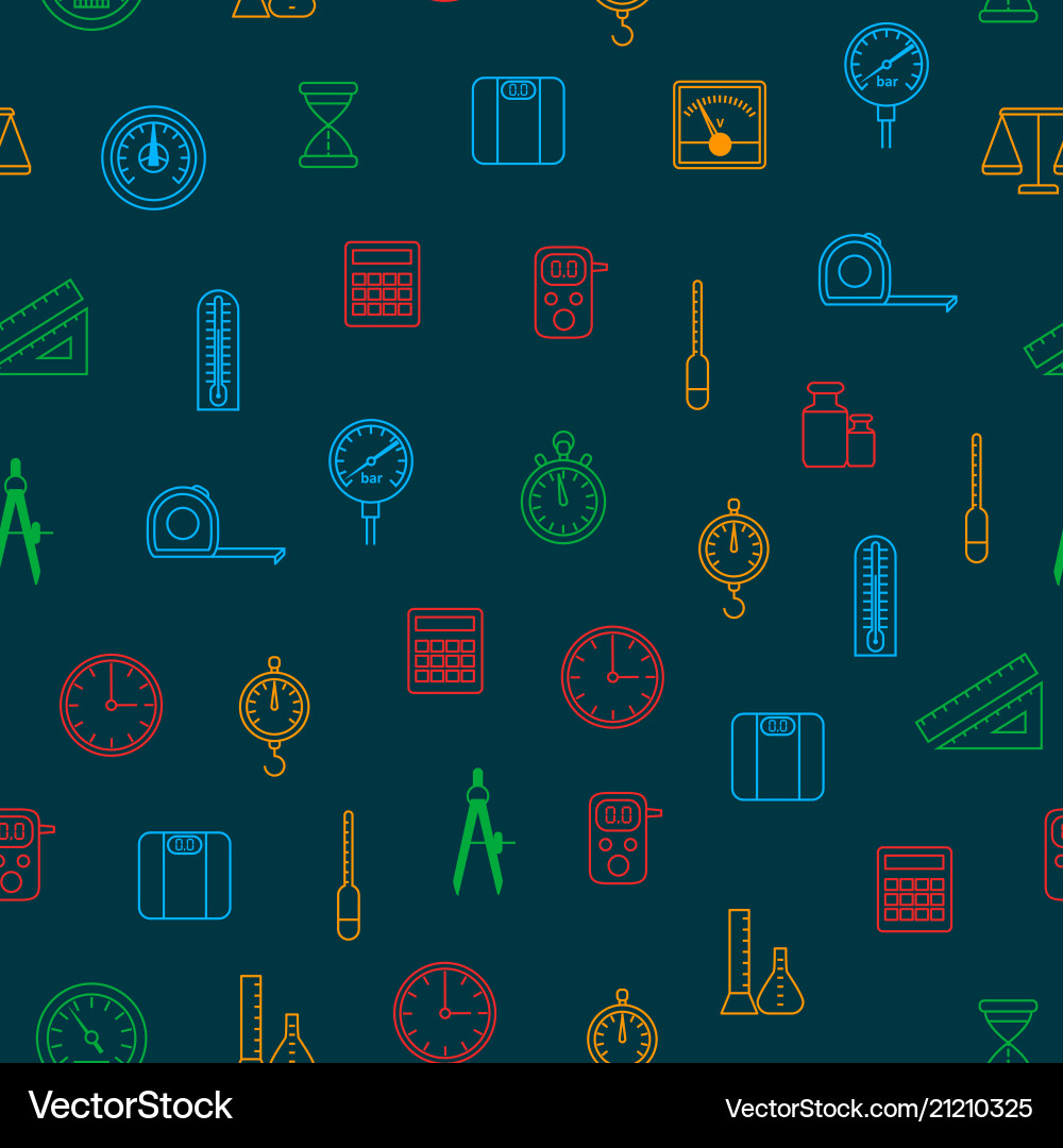 Measuring thin line seamless pattern background Measuring thin line seamless pattern background vector image