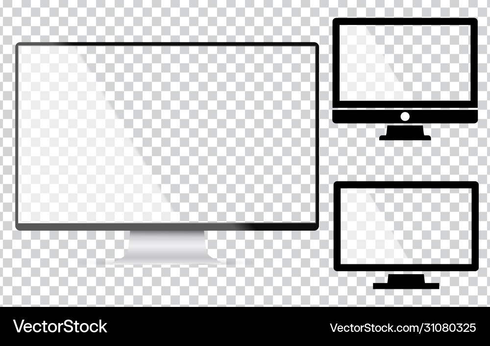Modern Computer Display Mockup vector image