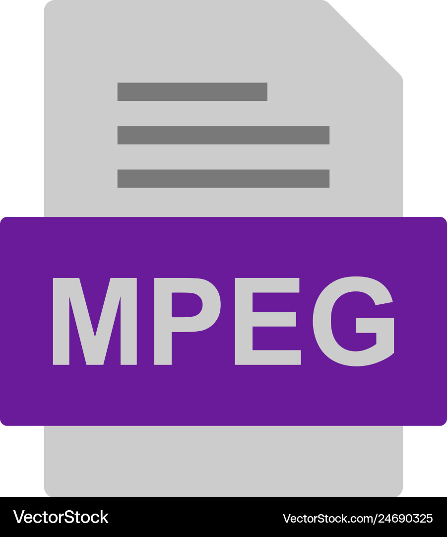 Mpeg file document icon Vector Image
