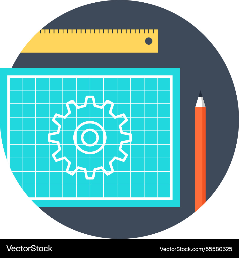 Prototyping flat web icon Prototyping flat web icon vector image