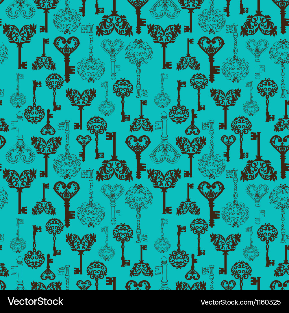 Retro Keys Seamless Pattern vector image