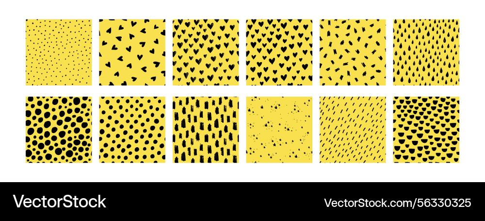 Small dash seamless pattern collection Small dash seamless pattern collection vector image