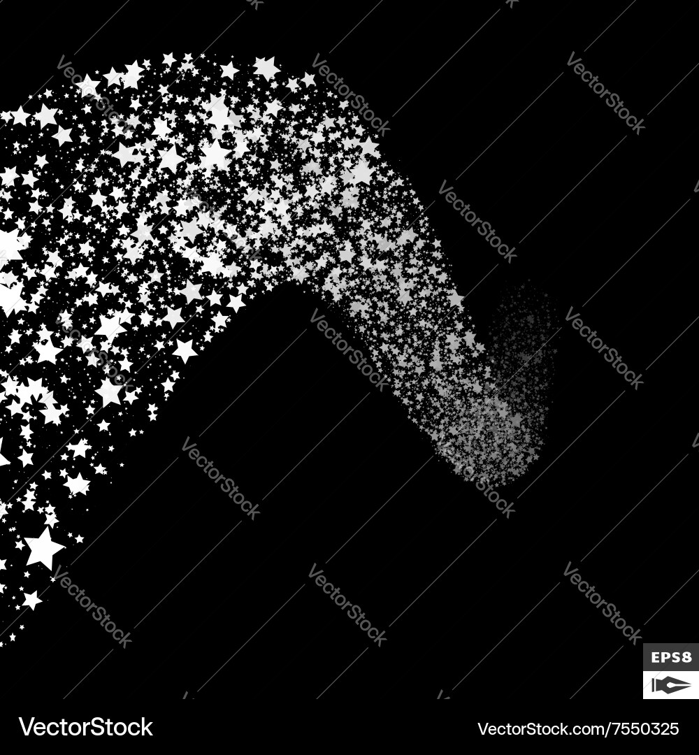 Star way black and white pattern design template vector image