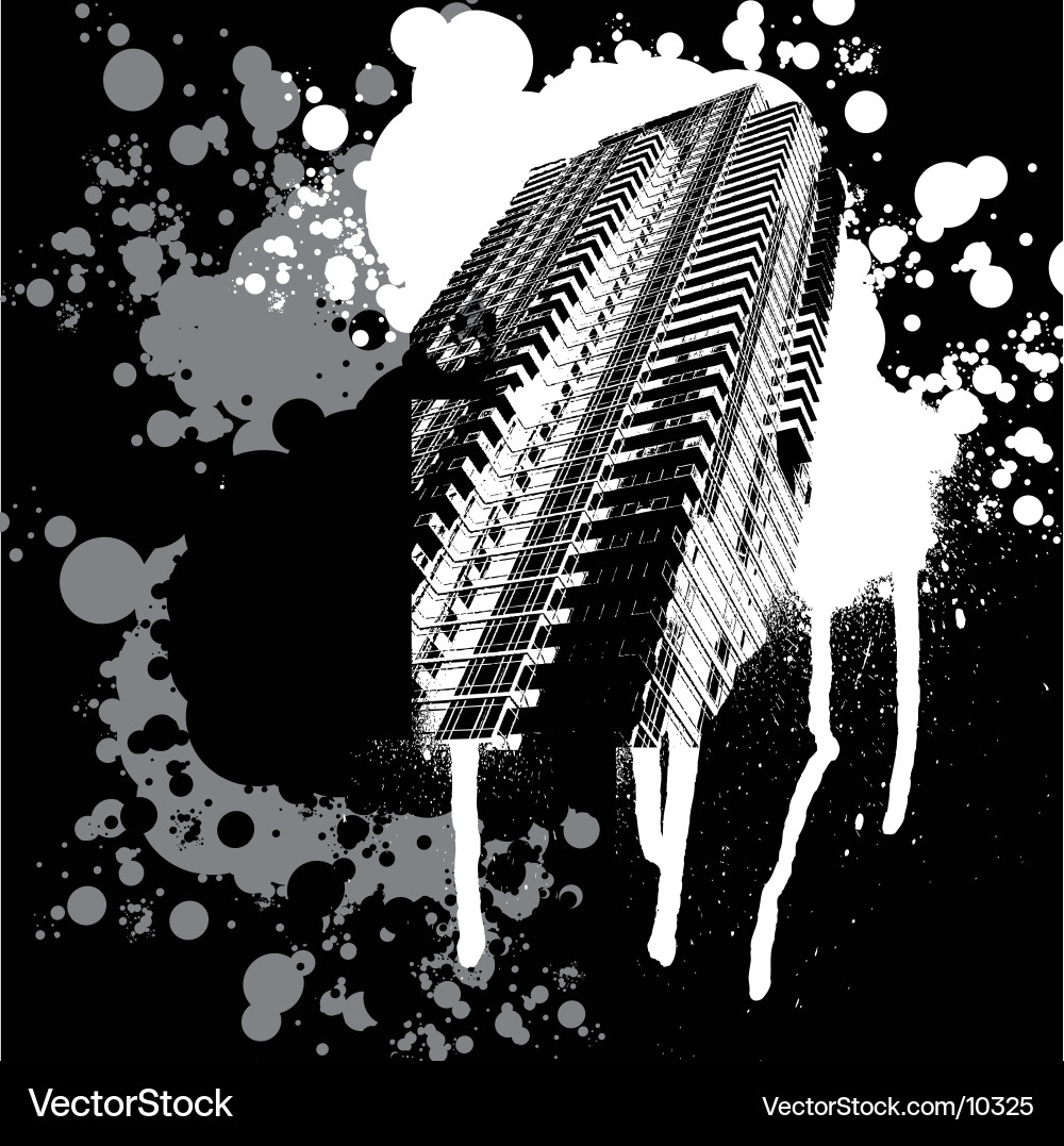 Urban Skyline Graffiti Vector Image