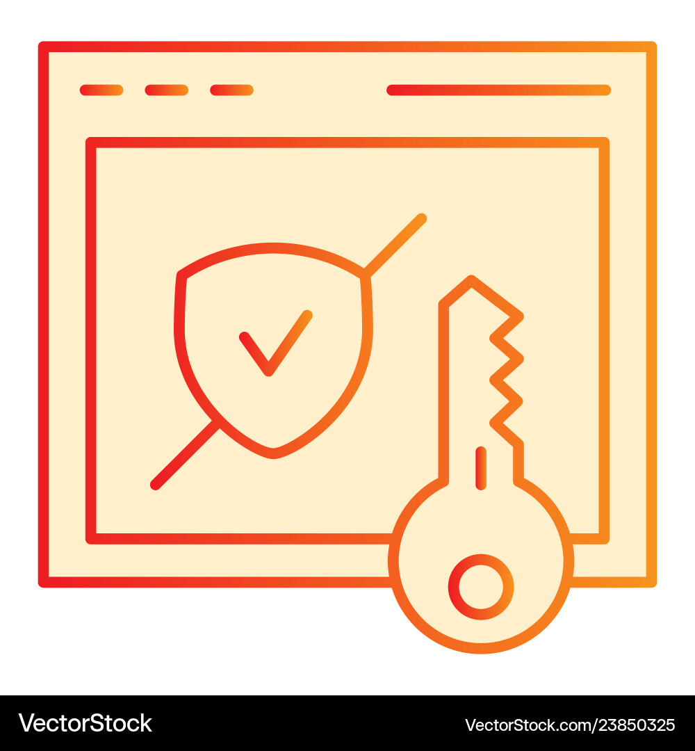 Verified secure site flat icon computer Verified secure site flat icon computer vector image
