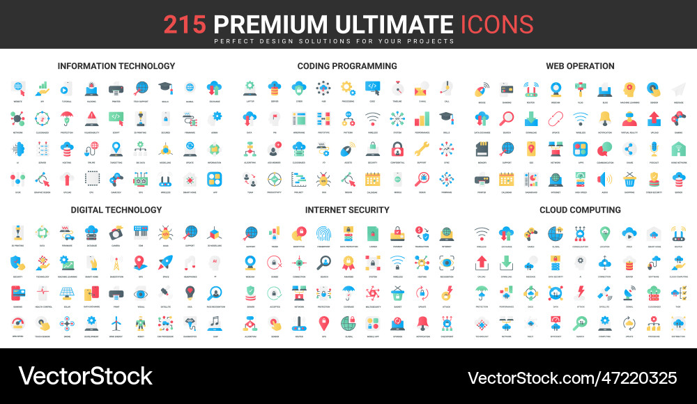 Web Coding & Security Icons vektorbild