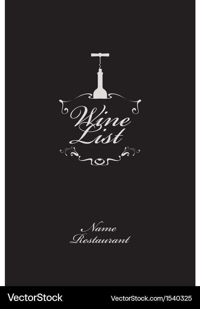 Wine list Royalty Free Vector Image - VectorStock